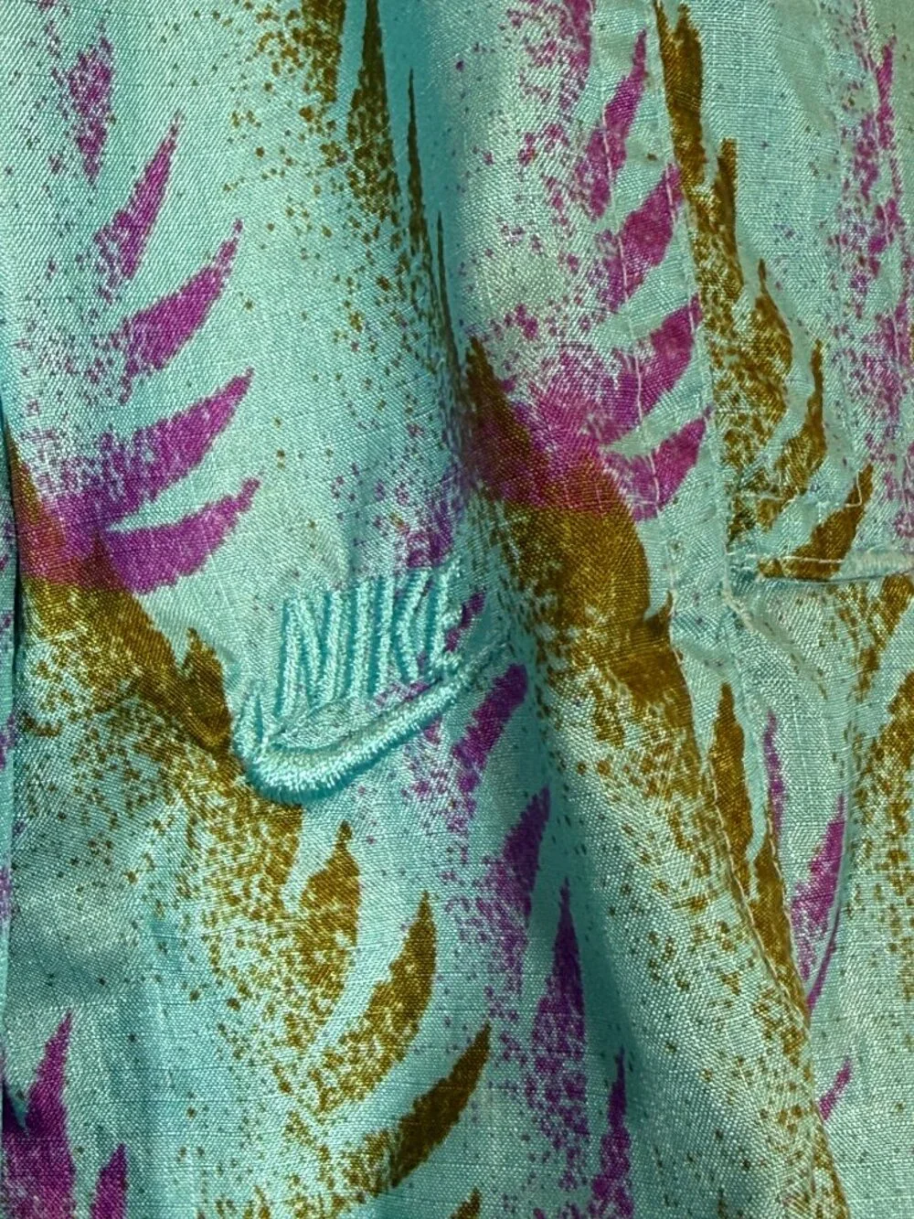 Vintage Nike Elite 90s Pants Baggy Joggers Medium Blue Abstract Print 80s Retro